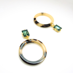 べっ甲風フープピアス