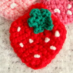 いちごのアクリルたわし（ミニポーチ）☆3個セット