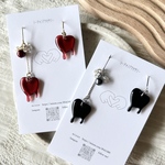 🖤とろけるハートアシメピアス✨