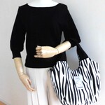 ＊送料込み＊新作＊ゼブラ柄のふっくらトートバッグ