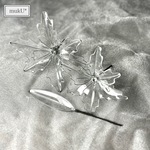 百合　ゆり　アメリカンフラワー　クリア　透明　髪飾り　花　卒業式　成人式　結婚式　ウェディング　ブライダル　袴　和装