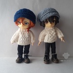キャスケット帽　4色麻混　ねんどろいどヘッドサイズ