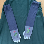 🌱世界でひとつの手刺繍🌱わたしが願うこと🌱アームカバー🌱コーディネート🌱デコレーション🌱スタイル🌱日差し対策🌱