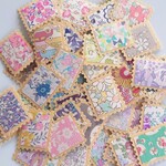 切手形ダイカットシール(クラフト小／リバティ)
