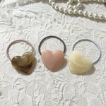 big♡ ハートヘアゴム　くすみカラー　ハートヘアゴム　ベビーヘアゴム　キッズヘアゴム　キッズヘアアクセ　ベビーヘアアクセ　秋冬アクセサリー