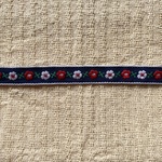 お花のチロリアンテープ（ネイビー/10mm/1メートル）