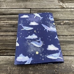 Ａ5ハードカバー用22.3㎝ブックカバー★星空くじら☆くじら★宇宙