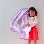 【 Big number balloon 】｜jelly purple｜ナンバーバルーン ジェリーパープル 数字風船