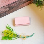 パステルカラーの本革名刺入れ/桜