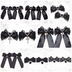 量産型リボン🖤地雷系リボン　黒系🖤　ヘアクリップ　ハート　十字架　クロス　ゴスロリ　ロリータ　サブカル地雷　ギフト　ヘアメイク　ヘアメ