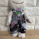 R106:かえるのピクルスビーンドールサイズサロペットパンツ