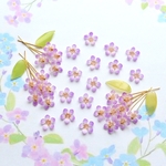 10mm勿忘草　ネモフィラ　お花の樹脂パーツ　パープル
