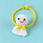 【SALE】晴れたらいいね♪てるてる坊主のあみぐるみヘアゴム（イエロー）