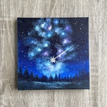 アクリル画《原画》✴︎ 流れ星とMilky way✴︎