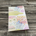 単行本ハードカバー用ブックカバー★ぽかぽかのお花畑☆水彩タッチ