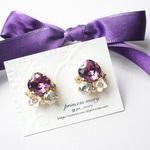 先着1名様限定》mini♡ホワイトオパールleaf bijouピアス