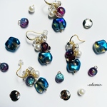 【再販5点】揺れる海の実🍇💙💜❁⃘*.ﾟピアス/イヤリング