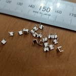 コイルファスナー用 上止め金具 #3 シルバー 30組(60個)