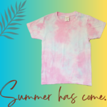 手染めTシャツ 100.130.140 ムラ染め タイダイ 夏 お出かけ オシャレ 幼稚園 小学生 ダンス 運動会