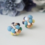 受注生産/キノヌクモリピアス/イヤリング_ブルー×グリーン