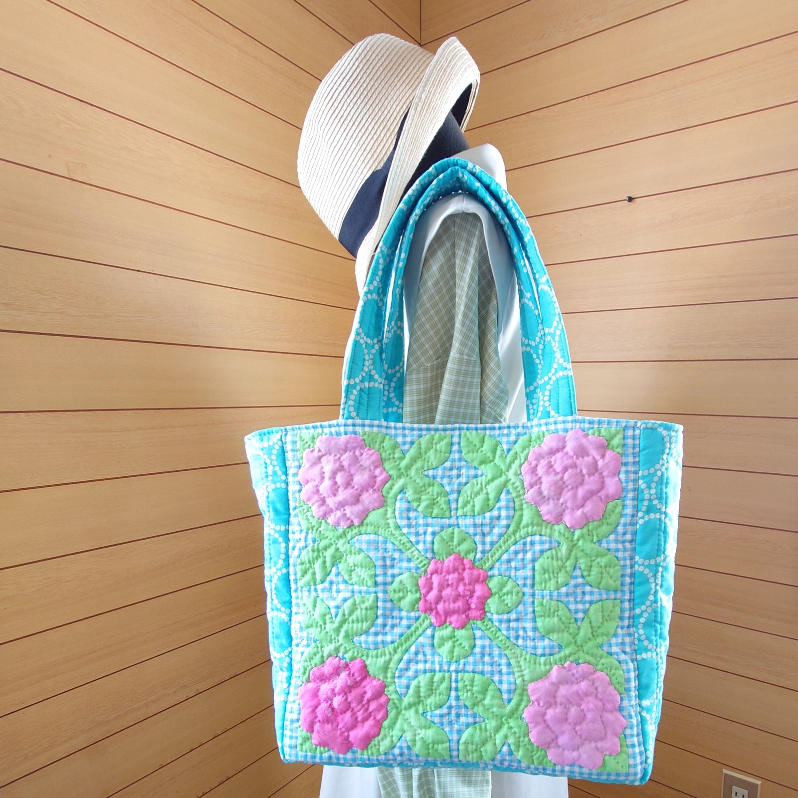 パッチワークキルト トートバッグ ハンドバッグ 370 パッチワークキルト トートバック - Piggy's Quilt | minne