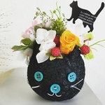 猫の花帽子【黒猫さん】