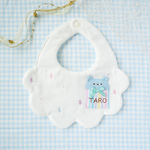 男の子の可愛いスタイ♪くまさんお出かけ♡もくもくスタイ♥名入れスタイ・お名前刺繍♡男の子スタイ・女の子スタイ♡アニマルスタイ