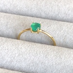 【SALE★30％OFF】天然石リング：グリーンオニキス（ファセットカット4㎜/9号）