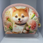 柴犬とカーネーションのポーチ