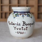 フランス アンティーク Digoin&Sarreguemines マスタードポット Moutarde Bocquet Yvetot 1735