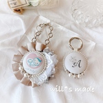 New♡【大人シンプルなキーホルダー】マタニティマーク/マタニティロゼット/お名前ロゼット/お名前/イニシャル/プレママ/妊娠/出産/お祝い/ベビー/子ども/プレゼント/記念日
