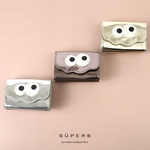 【ミラー箔/キョロメミニウォレット/全3色】鏡面加工のミラー箔レザー/思わず誰かに見せたくなる/ミニマムで大人カワイイコンパクト三つ折り財布【キョロメ】