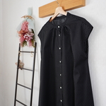 5/10♡新入荷｜１点のみ｜ドット柄＊スタンドカラーワンピース（９号）