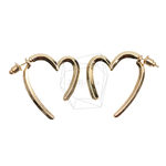 ERG-2679-G【2個入り】ハートピアス/Heart  Ear Post/ 25mm x 30mm