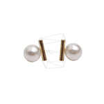 ERG-2681-G【2個入り】ラウンドバーピアス,Round bar Ear Post/ 12mm x 12.5mm