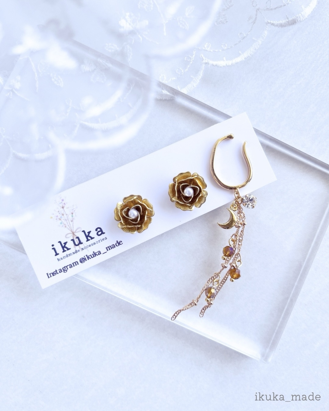 Grande TAKARAZUKA 110！」耳飾り - ikuka_made | minne 国内