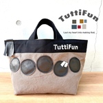 tuttifun＊黒とグレーのツートンmaruバッグ