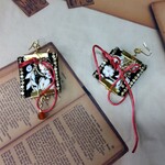 作品名「エキゾチックなインド刺繡ピアス」