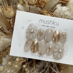 サイズオーダー❤︎pukkuri flower × beige/ネイルチップ