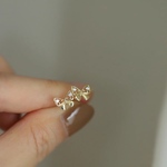 S925 ゴールド　透かす　リボン ミニピアス　小ぶり　小さめ　つけっぱなし　セカンドピアス　ニッケルフリー　金属アレルギー対応