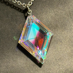 🌈レインボーダイクロ菱形ペンダント🌈