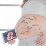 【ドライフラワー】マタニティシール　タトゥーシール　ボディシール　マタニティフォト　赤ちゃん　ベリーペイント