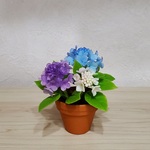 1/6サイズミニチュアお花　紫陽花の鉢植えA