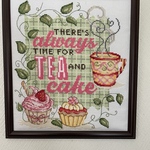 tea & cake🫖🍰クロスステッチ刺繍額