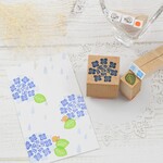 ガクアジサイ はんこ 紫陽花はんこ(カタツムリ付き)