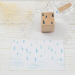雨と雫のはんこセット 梅雨のはんこ