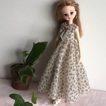リカちゃん服(ロング丈ワンピース)