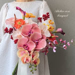 🍀オーダーブーケL受付ページ💐ブートニア付き✨ウェディングブーケ　アーティフィシャルフラワー　アーティフィシャルフラワーブーケ　ブライダルブーケ　前撮り　