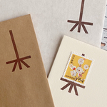 切手をかざる 封筒