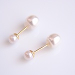 2way 4mm　パール一粒ピアス